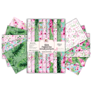 Blok Papierów Kreatywnych Egzotyczne Kwiaty - do Scrapbookingu i Journalingu MaDam Creative (10)