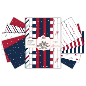 Blok Papierów Kreatywnych Granatowo-Jagodowe Święta - do Scrapbookingu i Journalingu MaDam Creative