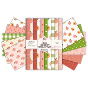 Blok Papierów Kreatywnych Brzoskwiniowy - do Scrapbookingu i Journalingu MaDam Creativeust Peachy