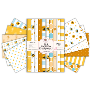 Blok Papierów Kreatywnych Pszczoły i Ule - do Scrapbookingu i Journalingu MaDam Creative