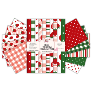 Blok Papierów Kreatywnych Słodkie Truskawki - do Scrapbookingu i Journalingu MaDam Creative