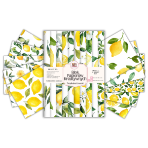 Blok Papierów Kreatywnych Tropikalne Limonki - do Scrapbookingu i Journalingu MaDam Creative