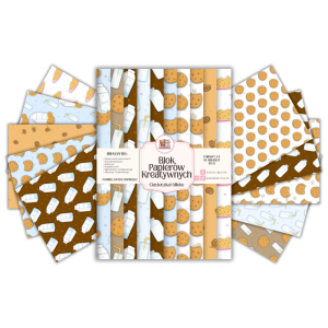 Blok Papierów Kreatywnych Ciasteczka i Mleko - do Scrapbookingu i Journalingu MaDam Creative