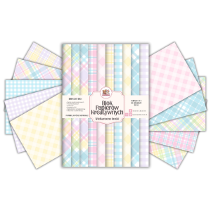 Blok Papierów Kreatywnych Wielkanocne Kratki - do Scrapbookingu i Journalingu MaDam Creative