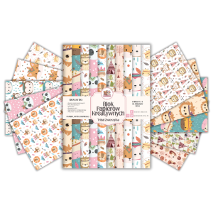 Blok Papierów Kreatywnych Tribal Zwierzątka - do Scrapbookingu i Journalingu MaDam Creative