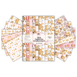 Blok Papierów Kreatywnych Urocza Żyrafa - do Scrapbookingu i Journalingu MaDam Creative