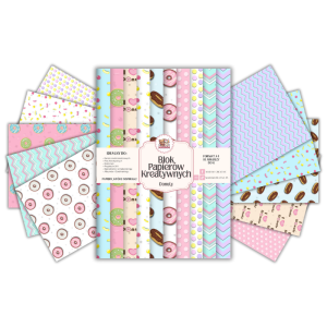 Blok Papierów Kreatywnych Donuty- do Scrapbookingu i Journalingu MaDam Creative