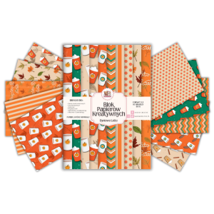 Blok Papierów Kreatywnych Dyniowe Latte - do Scrapbookingu i Journalingu MaDam Creative