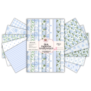 Blok Papierów Kreatywnych Ogród Błękitnych Hortensji - do Scrapbookingu i Journalingu MaDam Creative