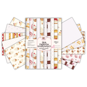 Blok Papierów Kreatywnych Pastelowe Słodkie Ciasta - do Scrapbookingu i Journalingu MaDam Creative