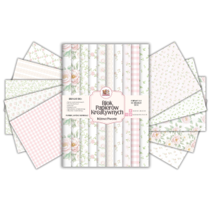 Blok Papierów Kreatywnych Różowe Piwonie - do Scrapbookingu i Journalingu MaDam Creative