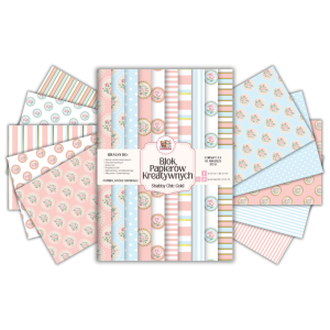 Blok Papierów Kreatywnych Shabby Chic Gold - do Scrapbookingu i Journalingu MaDam Creative