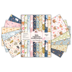 Blok Papierów Kreatywnych Urocze Zwierzątka - do Scrapbookingu i Journalingu MaDam Creative