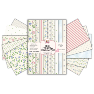 Blok Papierów Kreatywnych Vintage Kwiaty i Ptaki - do Scrapbookingu i Journalingu MaDam Creative