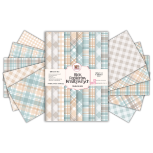 Blok Papierów Kreatywnych Boho Kratki - do Scrapbookingu i Journalingu MaDam Creative