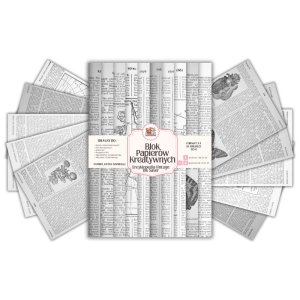 Blok Papierów Kreatywnych Encyklopedia Vintage Ink Saver - do Scrapbookingu i Journalingu MaDam Creative
