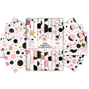 Blok Papierów Kreatywnych Kropki - do Scrapbookingu i Journalingu MaDam Creative