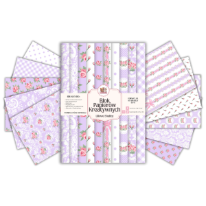 Blok Papierów Kreatywnych Liliowe Shabby - do Scrapbookingu i Journalingu MaDam Creative