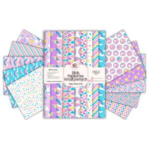 Blok Papierów Kreatywnych Magiczne Jednorożce - do Scrapbookingu i Journalingu MaDam Creative