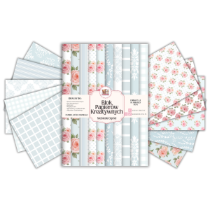 Blok Papierów Kreatywnych Niebieski Ogród - do Scrapbookingu i Journalingu MaDam Creative