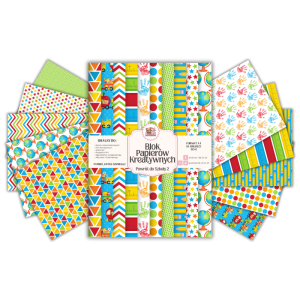 Blok Papierów Kreatywnych Powrót do Szkoły - do Scrapbookingu i Journalingu MaDam Creative