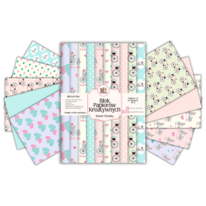Blok Papierów Kreatywnych Rower i Kwiaty - do Scrapbookingu i Journalingu MaDam Creative