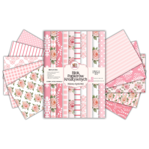 Blok Papierów Kreatywnych Różowy Ogród Róż - do Scrapbookingu i Journalingu MaDam Creative
