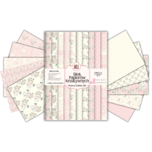 Blok Papierów Kreatywnych Różowy Shabby Soft - do Scrapbookingu i Journalingu MaDam Creative