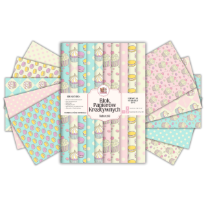 Blok Papierów Kreatywnych Słodkie Babeczki - do Scrapbookingu i Journalingu MaDam Creative