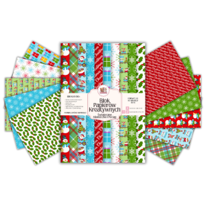 Blok Papierów Kreatywnych Świąteczne Miasteczko i Pociąg - do Scrapbookingu i Journalingu MaDam Creative