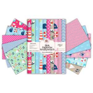 Blok Papierów Kreatywnych Urocza Marynistyka - do Scrapbookingu i Journalingu MaDam Creative