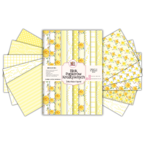 Blok Papierów Kreatywnych Żółte Róże i Ogród - do Scrapbookingu i Journalingu MaDam Creative