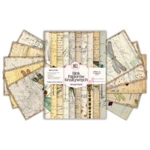 Blok Papierów Kreatywnych Vintage Ważki - do Scrapbookingu i Journalingu MaDam Creative