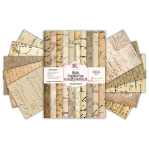 Blok Papierów Kreatywnych Vintage Pismo - do Scrapbookingu i Journalingu MaDam Creative