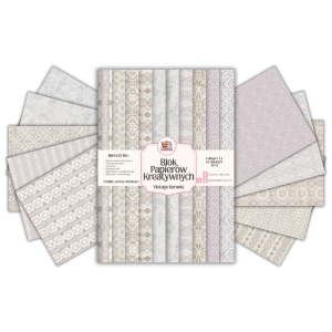 Blok Papierów Kreatywnych Vintage Koronki - do Scrapbookingu i Journalingu MaDam Creative