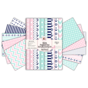 Blok Papierów Kreatywnych Marynistyczna Dziewczynka - do Scrapbookingu i Journalingu MaDam Creative