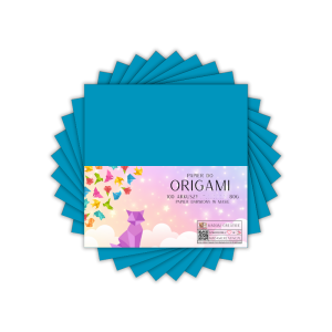 Papier do origami kwadraty 20x20 cm Niebieski morski 100 arkuszy, MaDam Creative