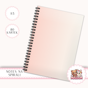 Notes A5 gładki 80 kartek Gradient Pastelowy Brzoskwiniowo-Kremowy MaDam Creative