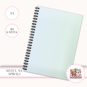 Notes A5 w kratkę 80 kartek Gradient Pastelowy Miętowo-Błękitny MaDam Creative