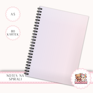 Notes A5 w kratkę 80 kartek Gradient Pastelowy Różowo-Lawendowy MaDam Creative