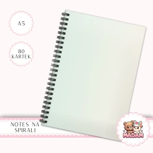 Notes A5 w kropki 80 kartek Gradient Pastelowy Miętowo-Kremowy MaDam Creative