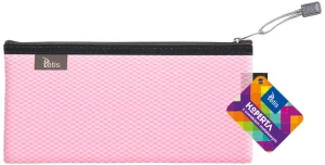 Koperta z suwakiem metalowym 24x12 cm różowa, Tetis