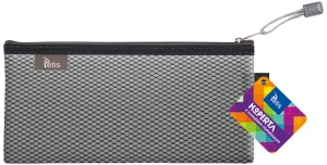Koperta z suwakiem metalowym 24x12 cm czarna, Tetis