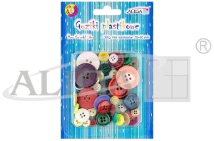Guziki plastikowe mix 10-30mm op. 30g GUZ-7573, Aliga