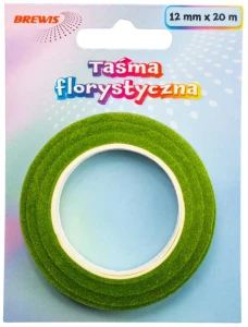 Taśma florystyczna j.zielona 12mmx20m TF3, Brewis