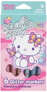 Flamastry brokatowe 6-kol. pastelowe Pink 1 Hello Kitty, Patio