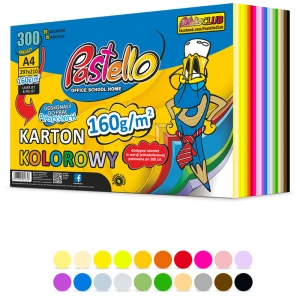 Karton A4 160g mix 300ark 20kol., Pastello