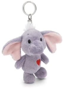 Brelok pluszowy Słoń ciemnoszary Love 10cm Green, Nici