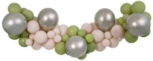 Girlanda balonowa DIY oliwkowo-szampańsko-latte, 65 szt., GoDan