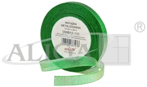 Wstążka metalizowana DWB06-142 zielona, rozm. 6mm/22m, Aliga